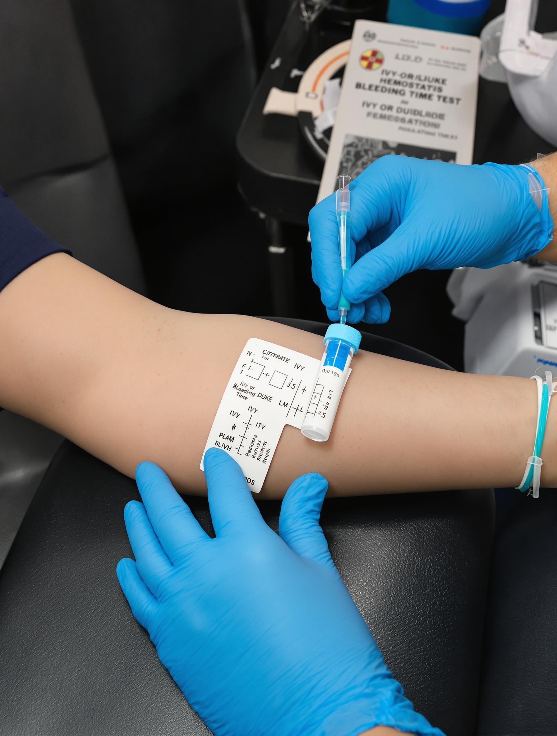 Prélèvement sanguin hémostase tube bleu citrate détail gestes