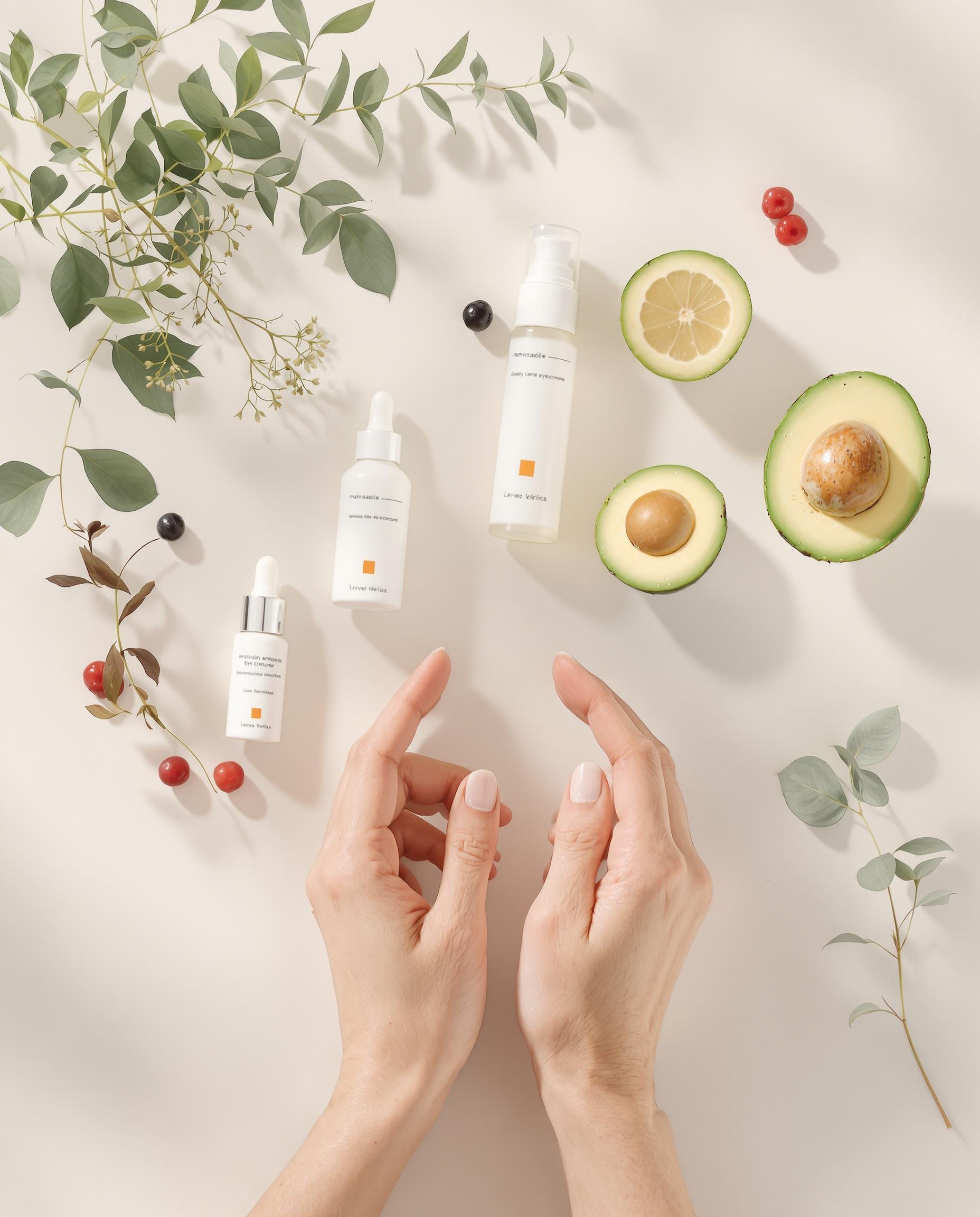 Routine naturelle pour le contour des yeux : massage et produits minimalistes