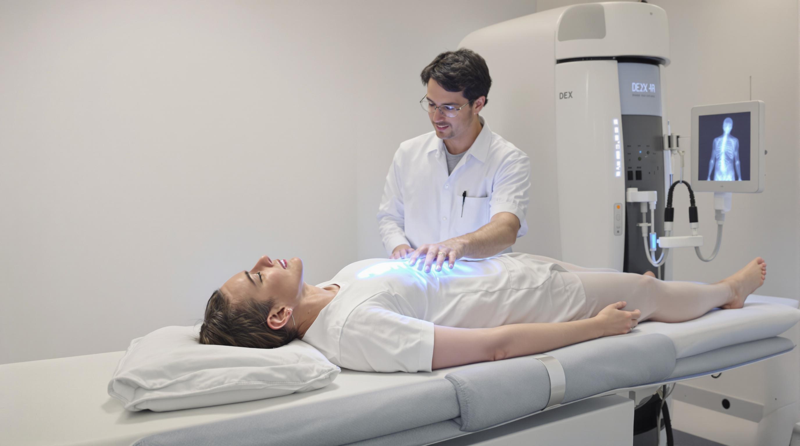 Exemple d’ostéodensitométrie avec un patient correctement préparé