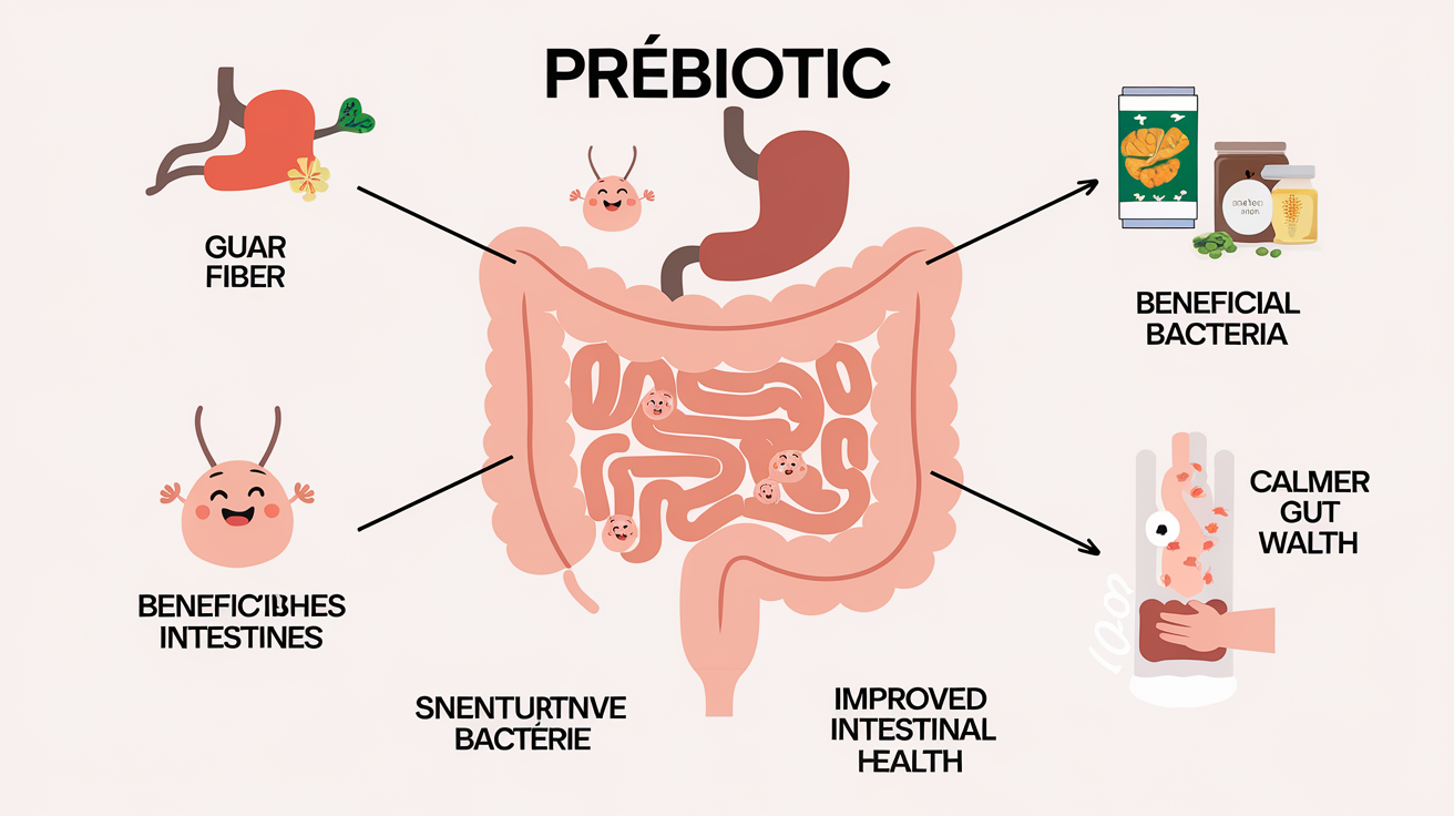 action prébiotique de la fibre de guar sur l'écosystème intestinal