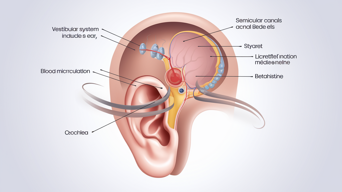 Schéma oreille interne bétahistine microcirculation