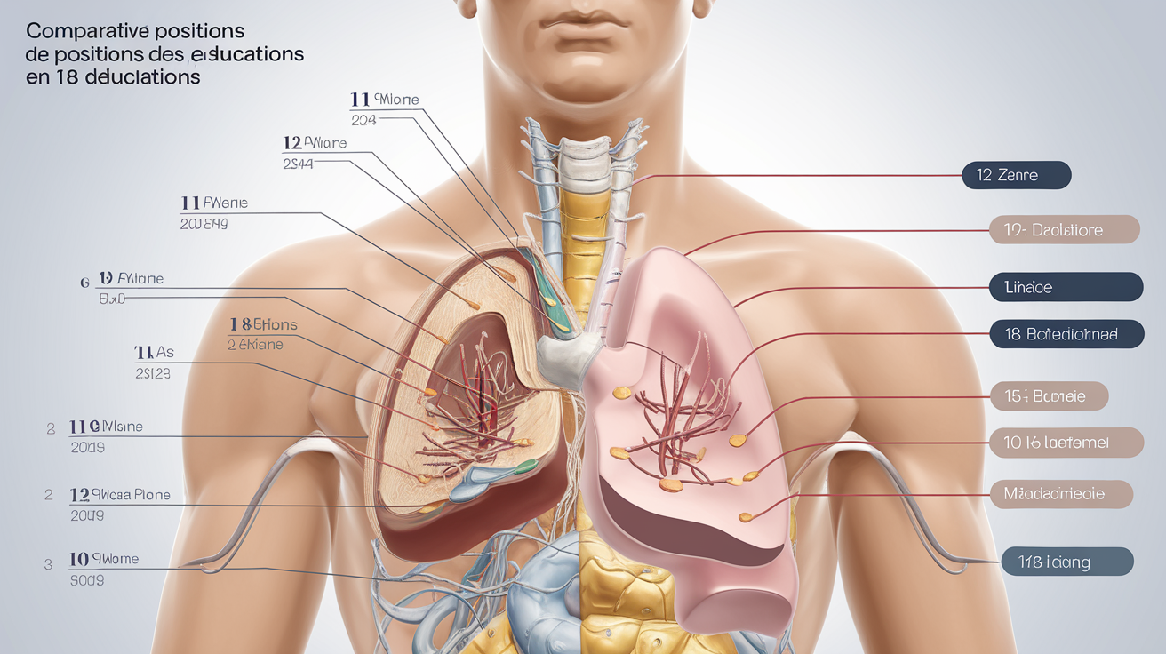 Comparaison du placement des électrodes entre ECG 12 et 18 dérivations