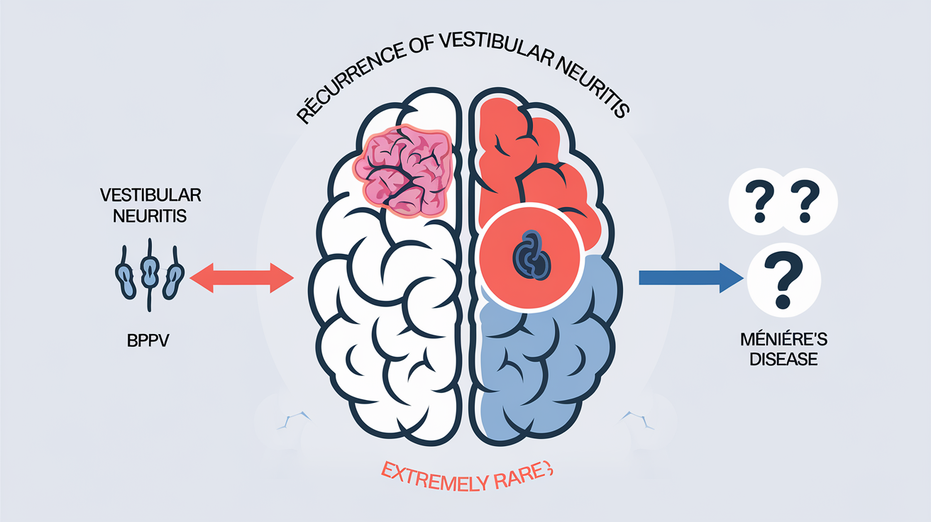 Schéma récidive vs autres pathologies équilibre névrite vestibulaire