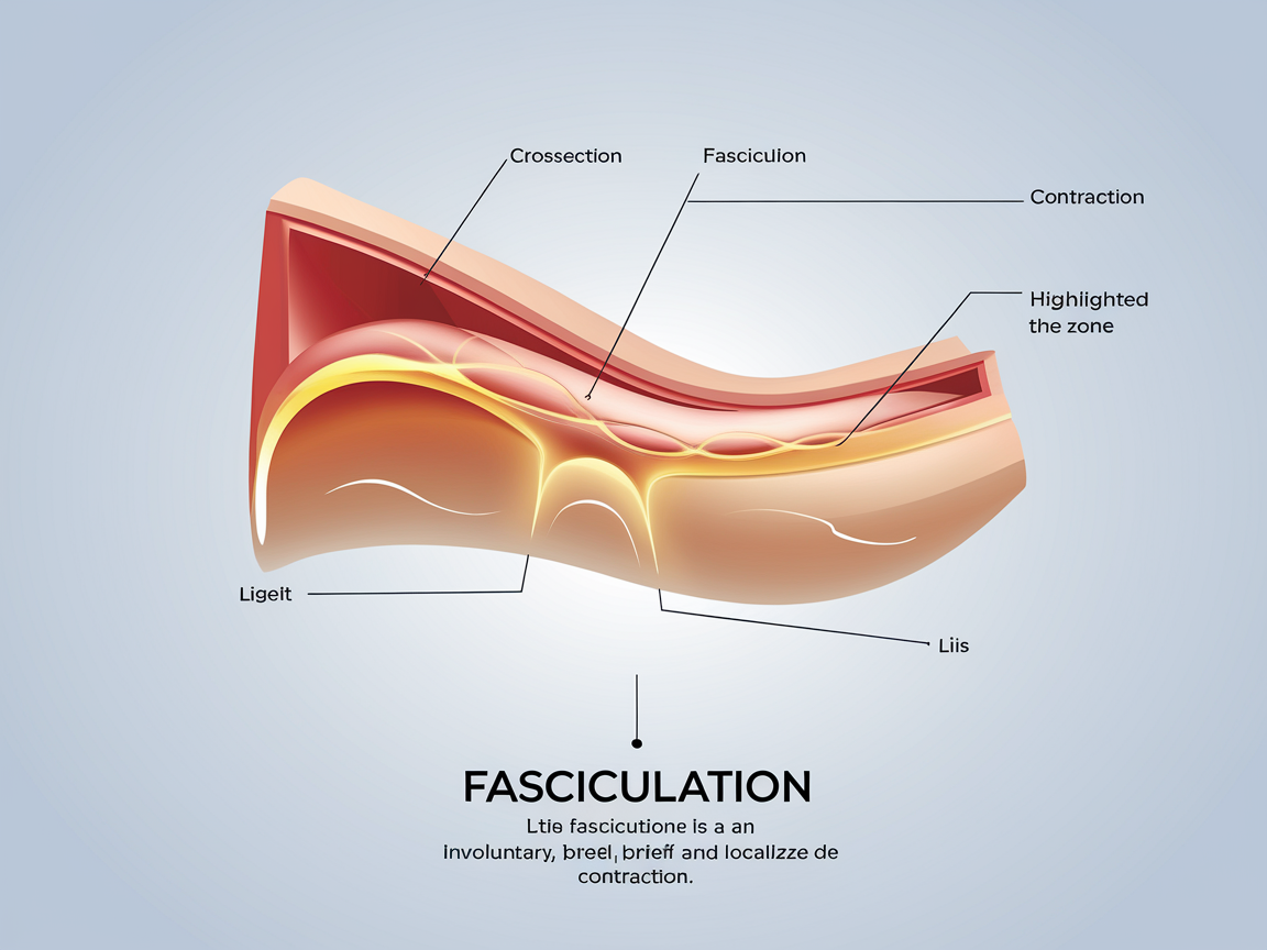 Schéma simple illustrant une fasciculation musculaire