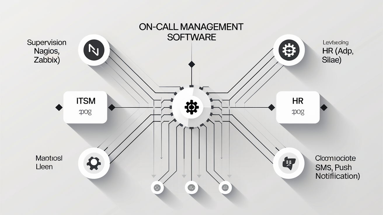 Schéma intégration logiciel astreinte supervision ITSM RH communication