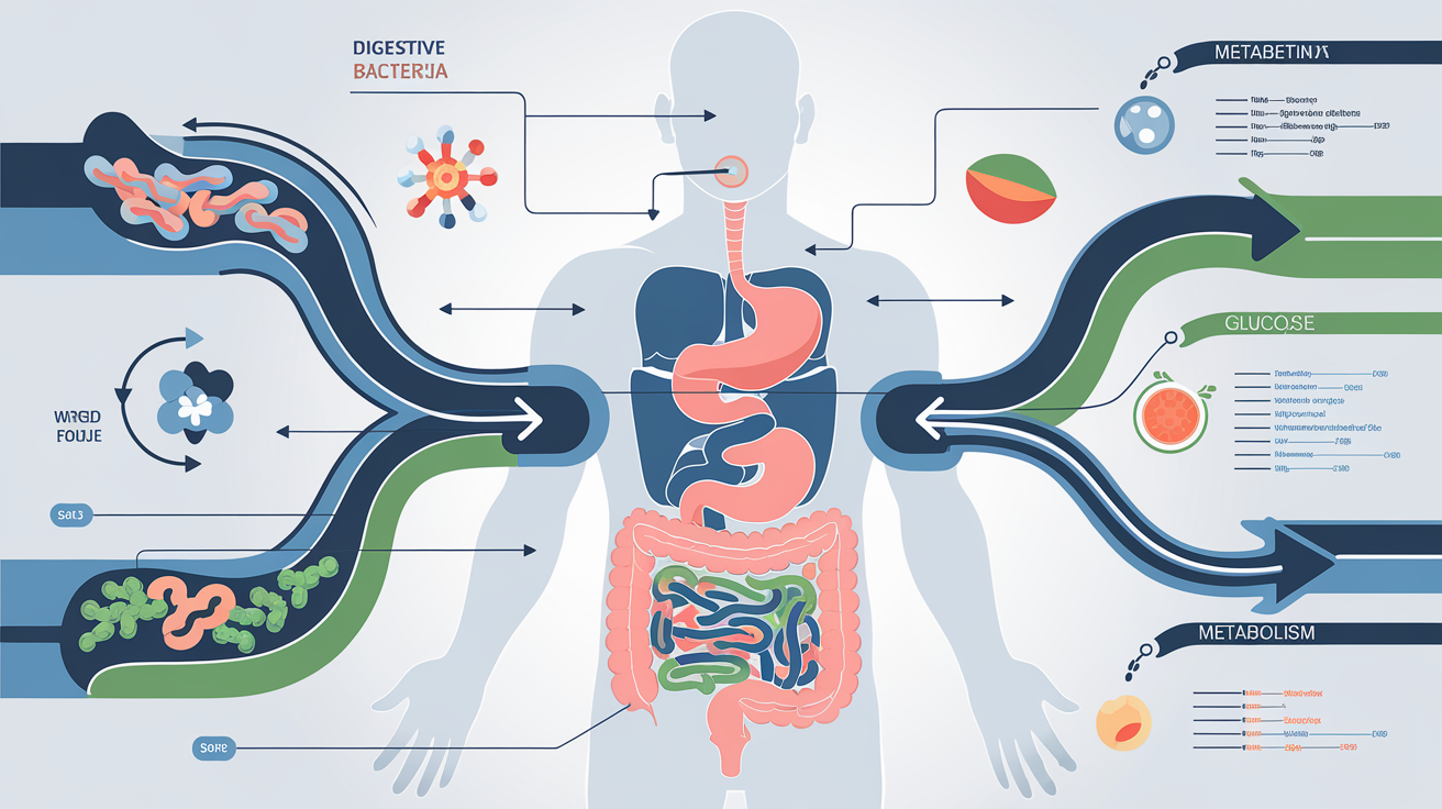 schéma microbiote digestion métabolisme efficacité