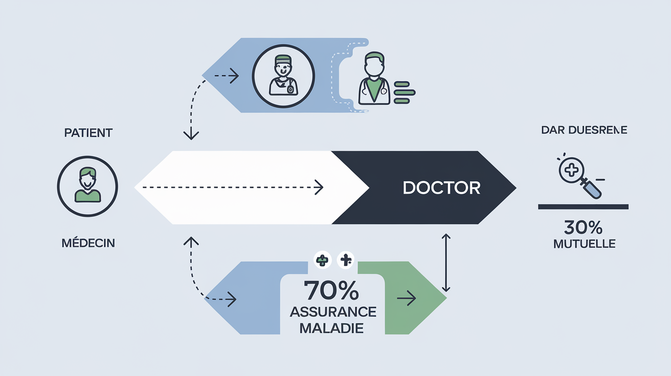 Schéma remboursement téléconsultation patient médecin assurance maladie mutuelle
