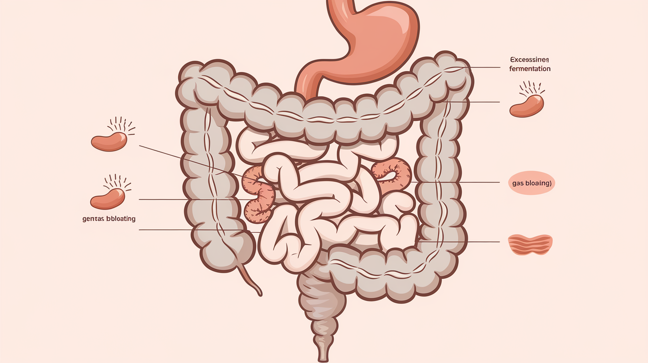Schéma simplifié système digestif fermentation intestinale Donatini