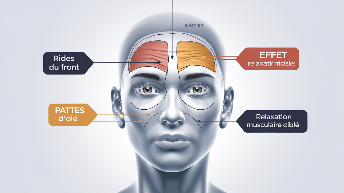 Zones de traitement par toxine botulique
