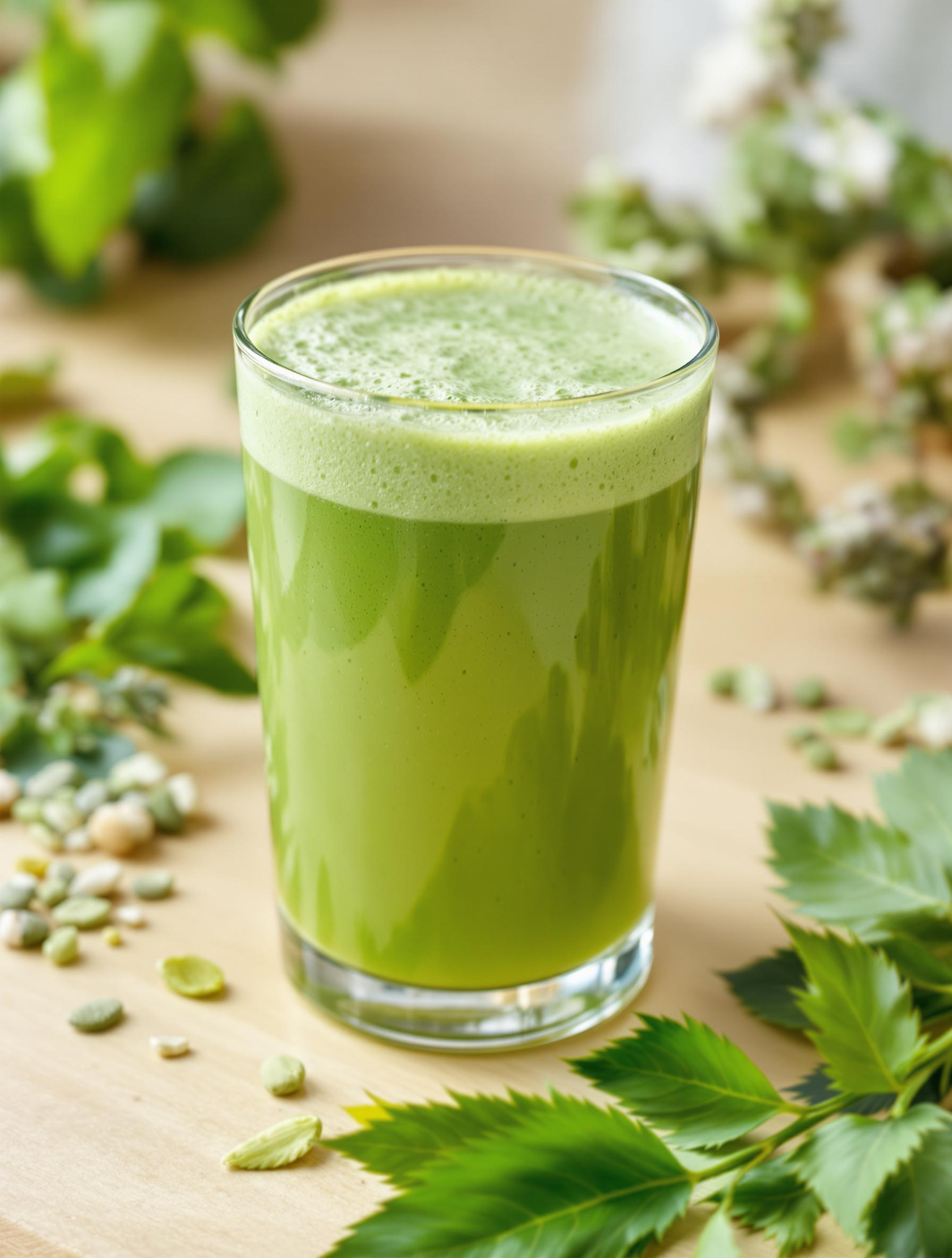 shake protéiné vert à base de protéine de chanvre