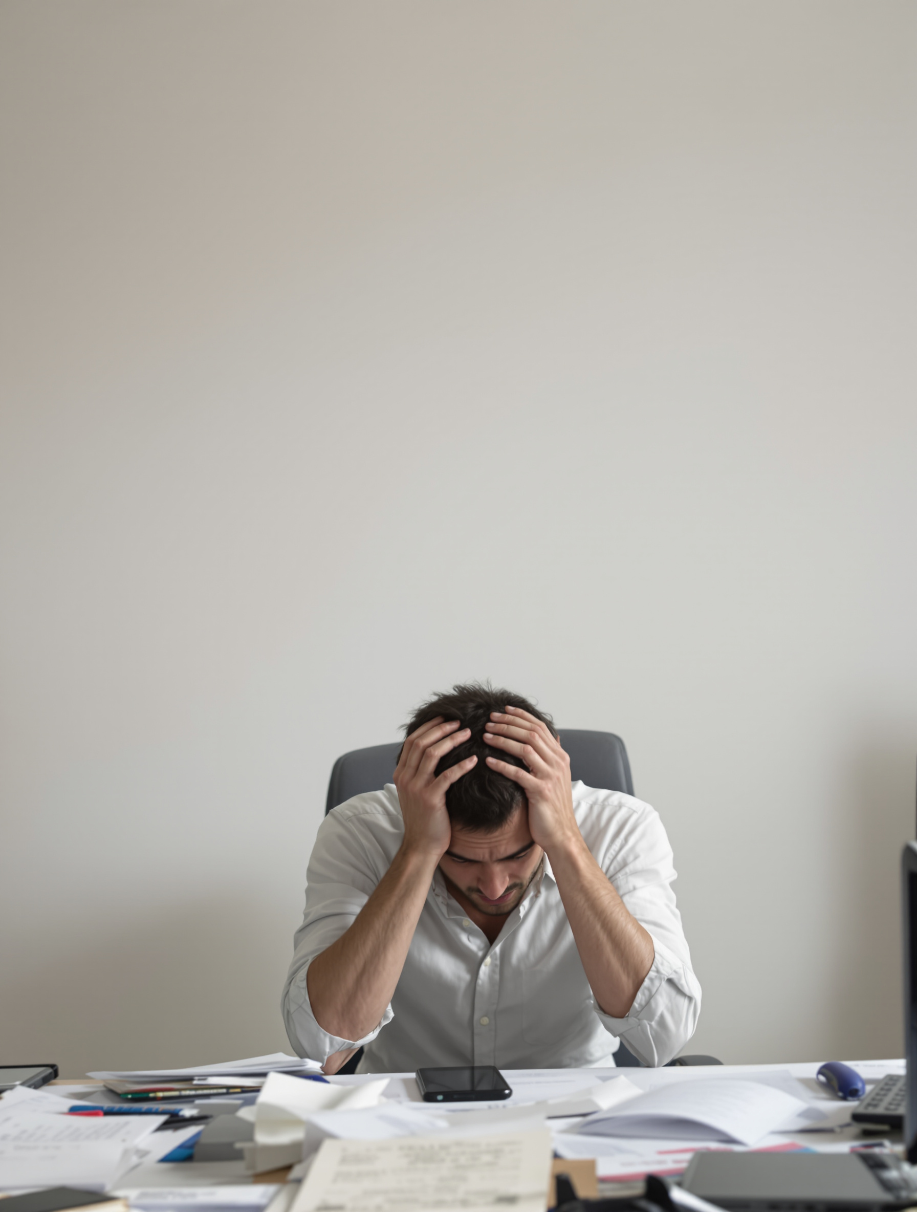 Personne stressée aux épaules tendues illustrant le coût corporel du non-respect des limites.