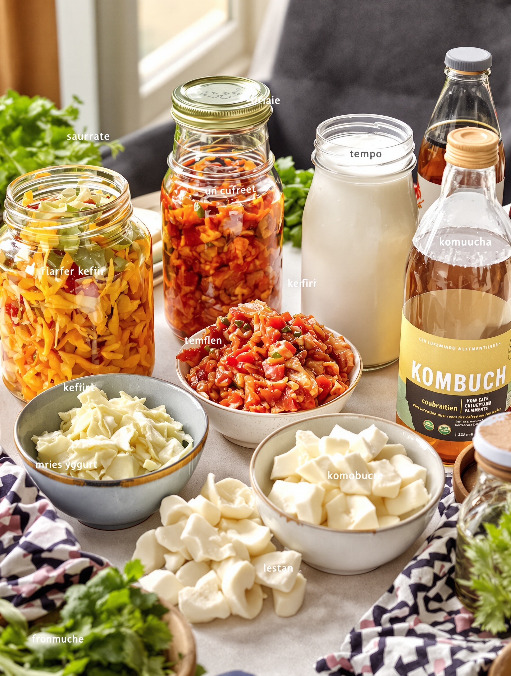 tableau aliments fermentés riches en postbiotiques