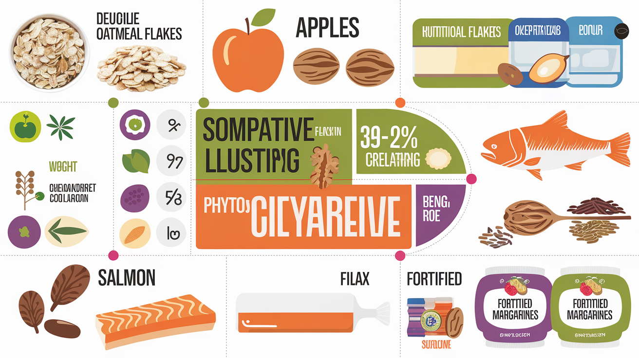 Tableau comparatif aliments anticholestérol