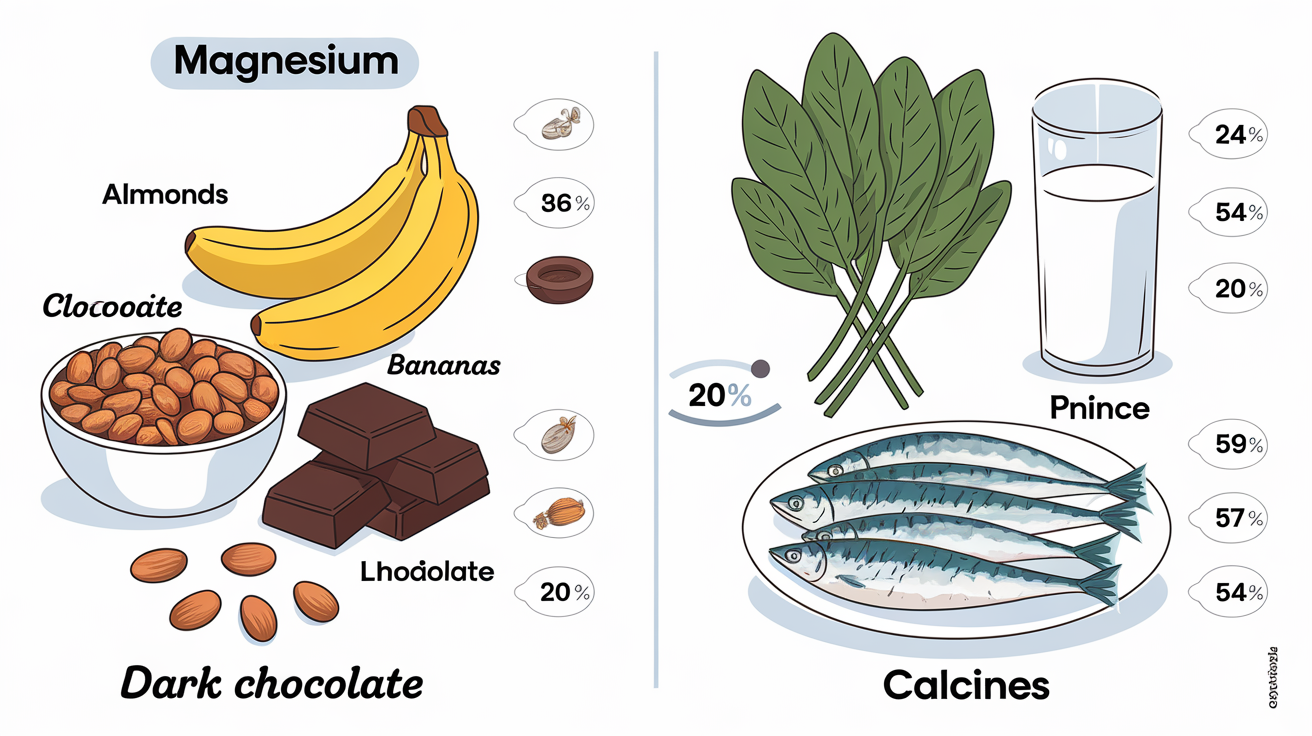 Aliments riches en magnésium potassium calcium