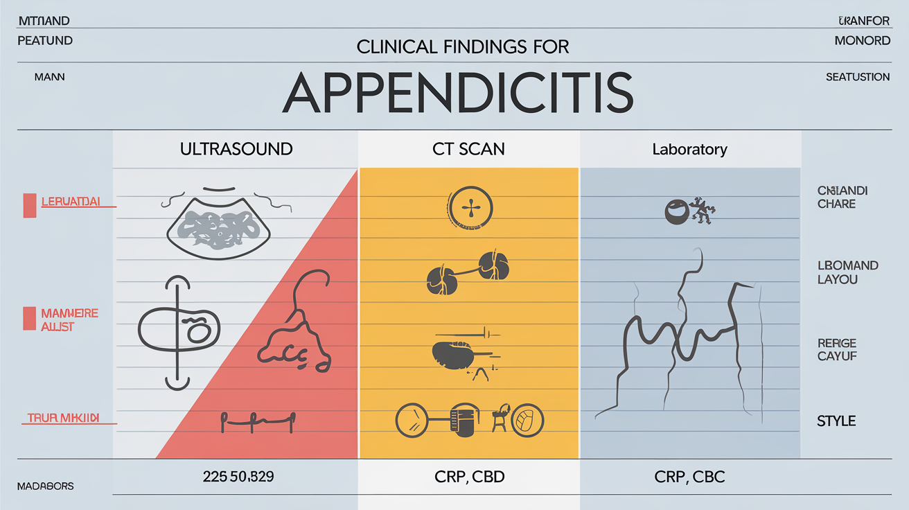 Comparatif des examens pour diagnostiquer une appendicite : imagerie et biologie