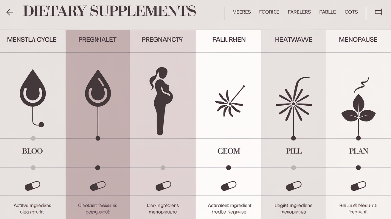 Comparatif des compléments alimentaires pour les femmes selon les phases de vie