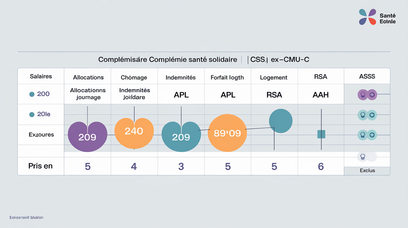 Tableau comparatif des ressources prises en compte et exclues pour la CSS.