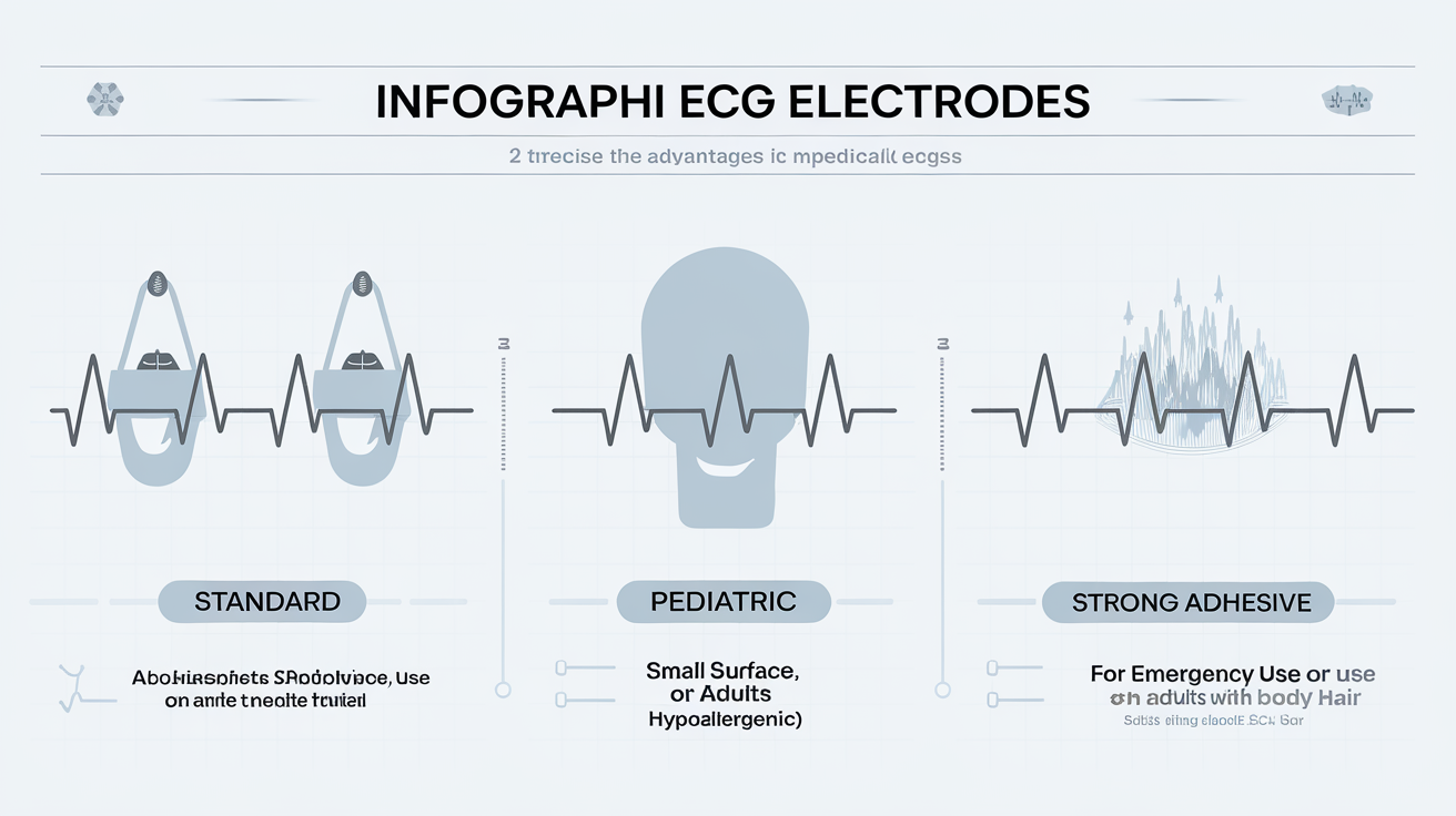 Tableau comparatif des types d’électrodes pour ECG à 18 dérivations