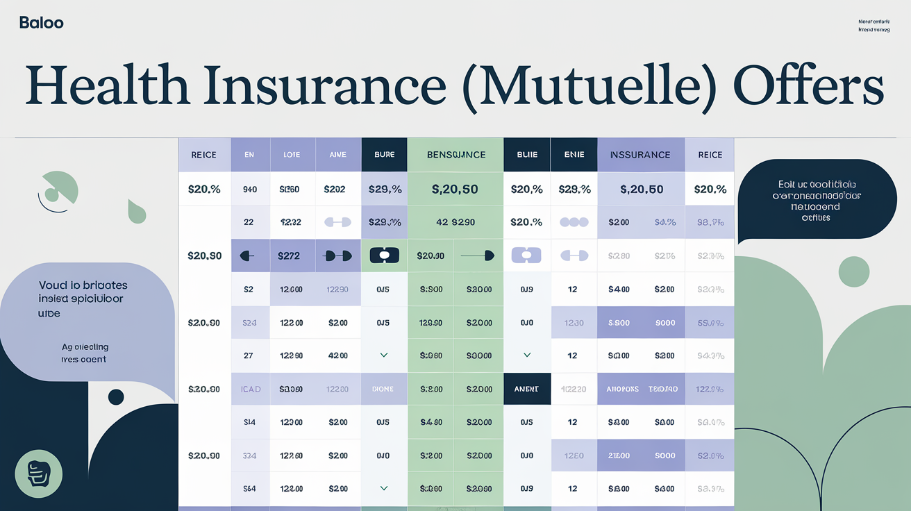 Comparatif visuel offres Baloo mutuelle et autres acteurs du marché.