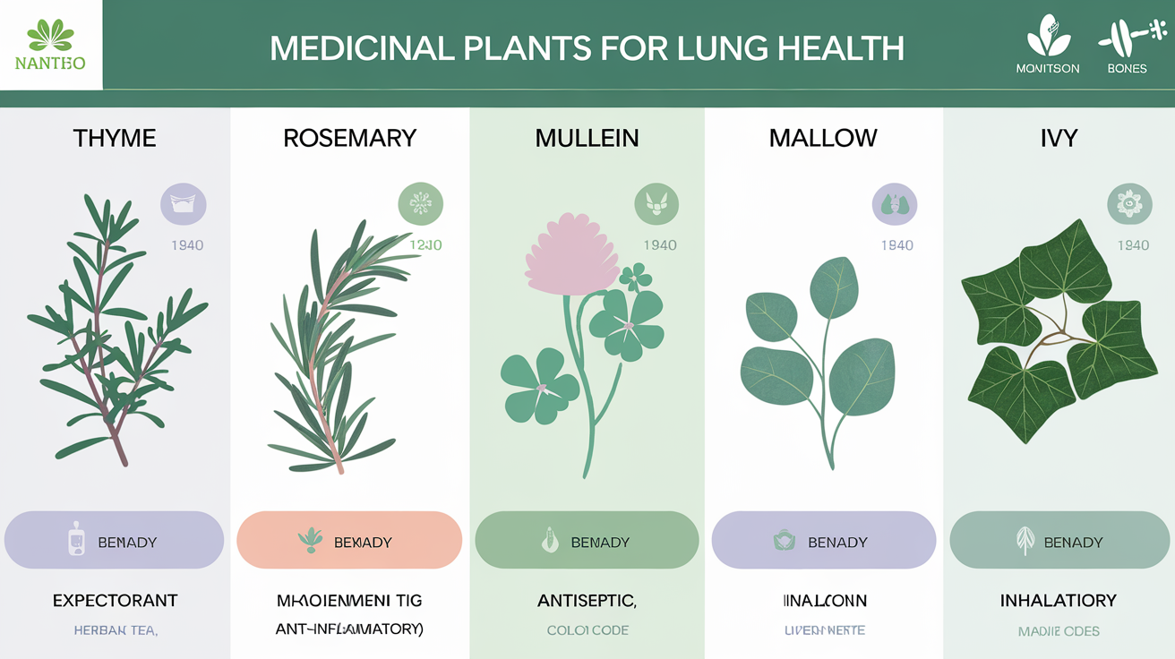 Tableau comparatif plantes médicinales pulmonaires