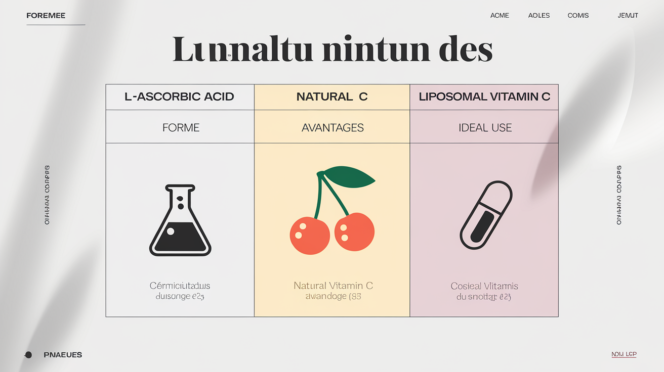 comparatif formes vitamine C tableau