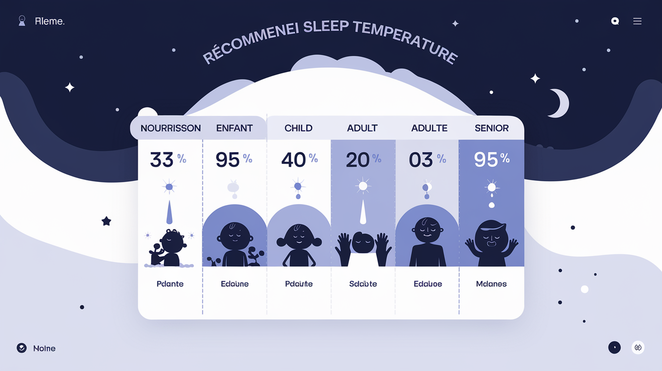 Tableau des températures idéales pour le sommeil selon l'âge