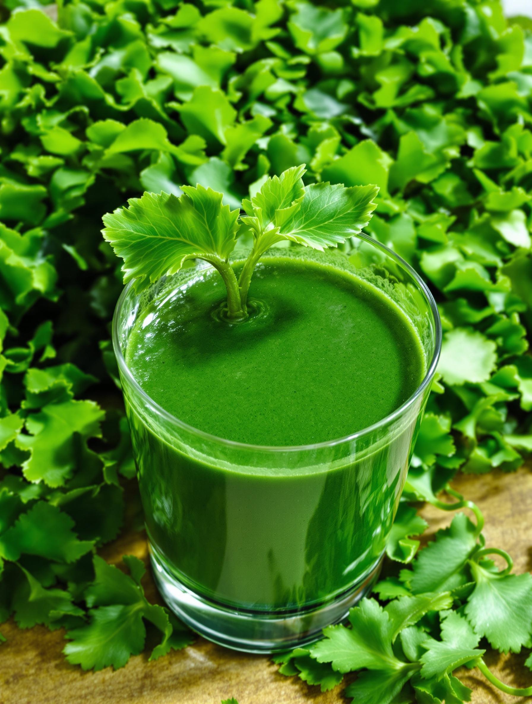 Smoothie à la chlorelle, riche en chlorophylle et éléments chélateurs